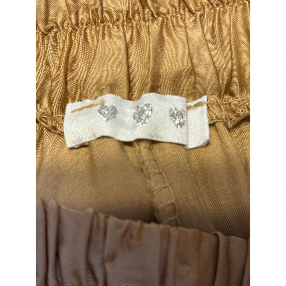 Made in Italy Gold Silk Blend Maxi Skirt Satin Luster